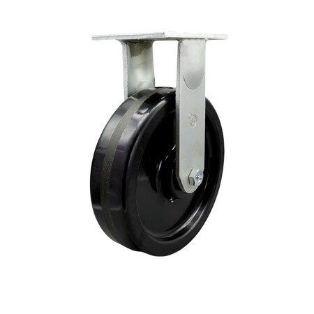 Service Caster 10'' Extra Heavy Duty Phenolic Wheel Rigid Top Plate Caster CRAN-SCC-KP92R1030-PHR